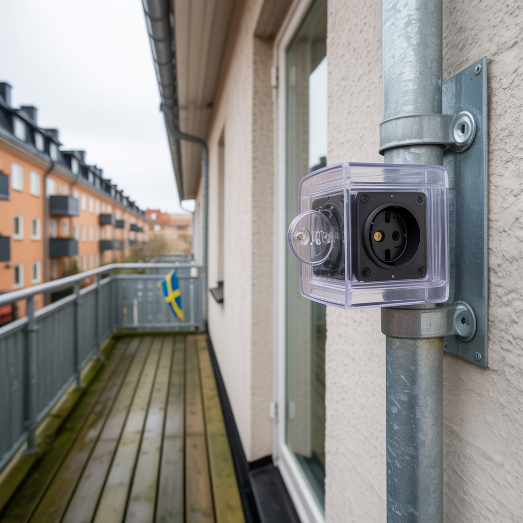 eluttag pa balkong regler ip klass och kostnad